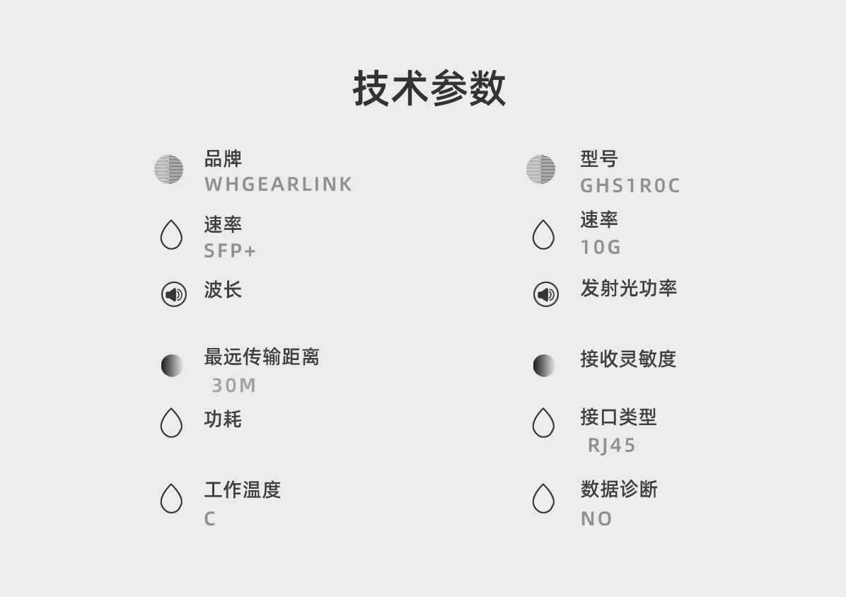 光轉電模塊SFP-10GE-T/電口模塊